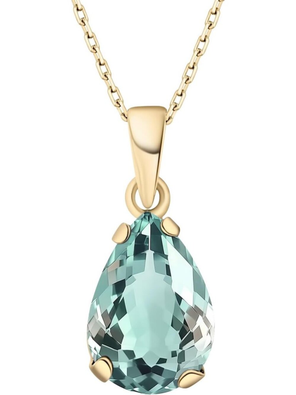 Gold Plated Birthstone Pendant Necklace for Women - Dainty Jewelry Gift
